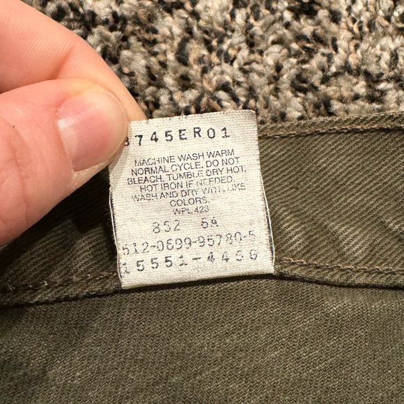 Vintage Levi 550 Green Denim Straight Leg Jeans 28” - Picture 6 of 9